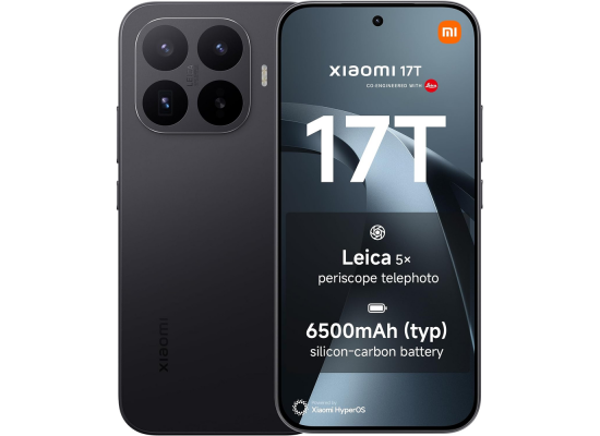 Xiaomi 17T 5G – 6.59-inch 120Hz 1.5K AMOLED Display, Leica 50MP Triple Camera, 12GB RAM, 256GB Storage, 6500mAh Battery, Black (MZB0NF1EU)